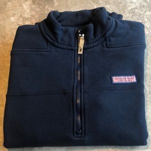 Vineyard Vines Navy quarter zip pullover.